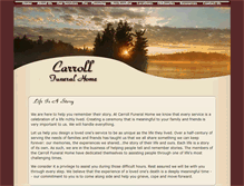 Tablet Screenshot of carrollfuneralhomes.com